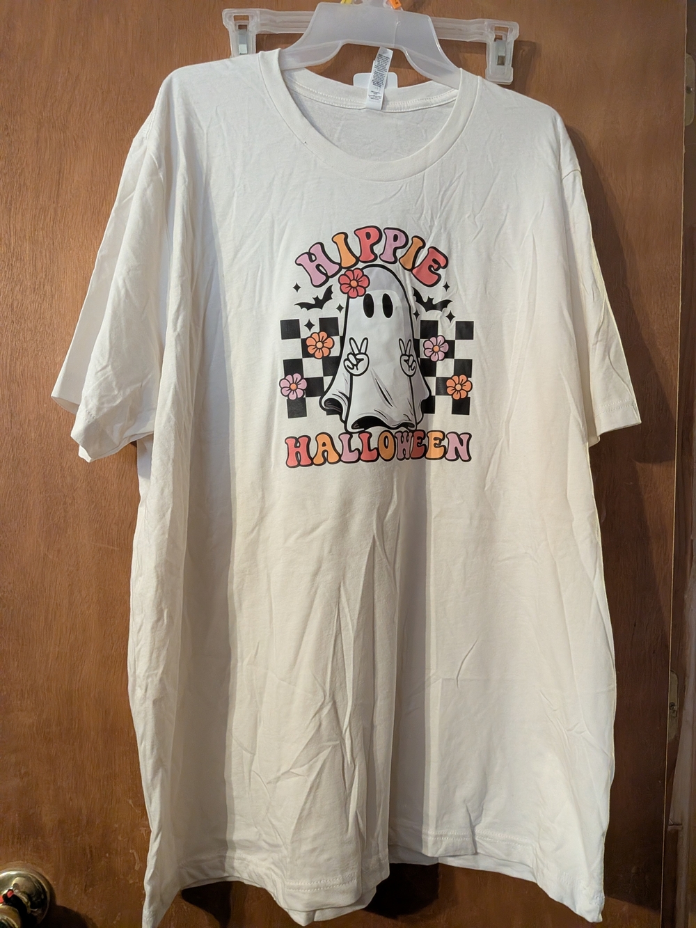 Hippie Halloween Graphic Women's Tee - Cream